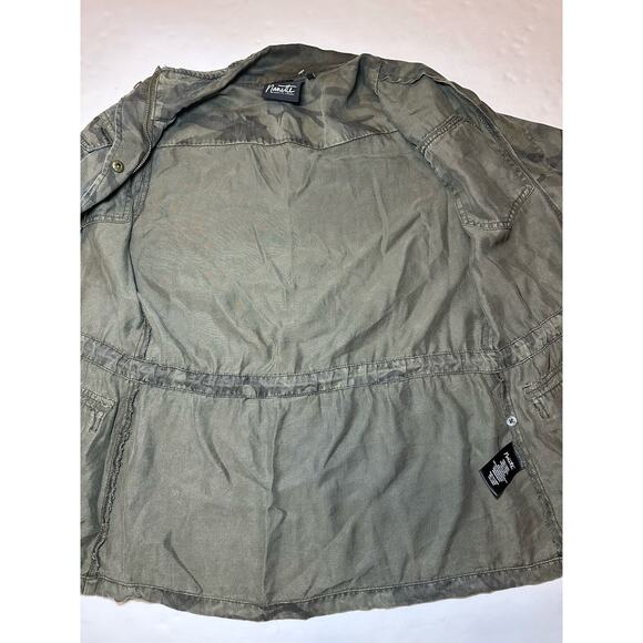 Nanette Lepore Jacket Women’s Size XS Camouflage Green Snaps Zippers Tencel - Picture 6 of 7